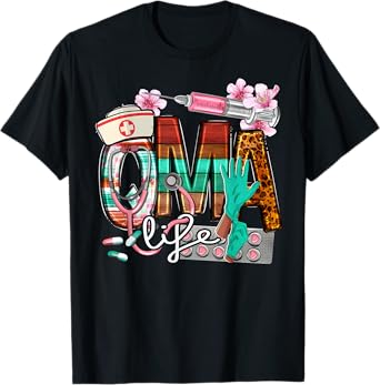 Qma Life Leopard Funny Qualified Medication Aide Nurse Day T-Shirt