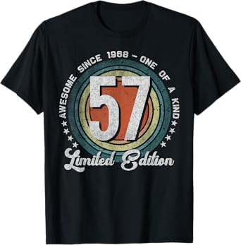 57 Year Old Gifts Vintage 1968 Limited Edition 57th Birthday T-Shirt