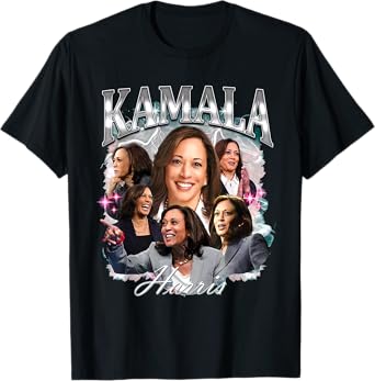 Kamala Harris 2024 For President Pink Bootleg Style T-Shirt