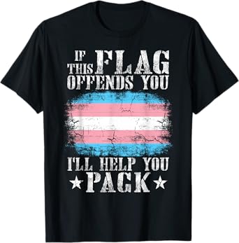 Transgender If This Flag Offends You Trans Rainbow Pride T-Shirt