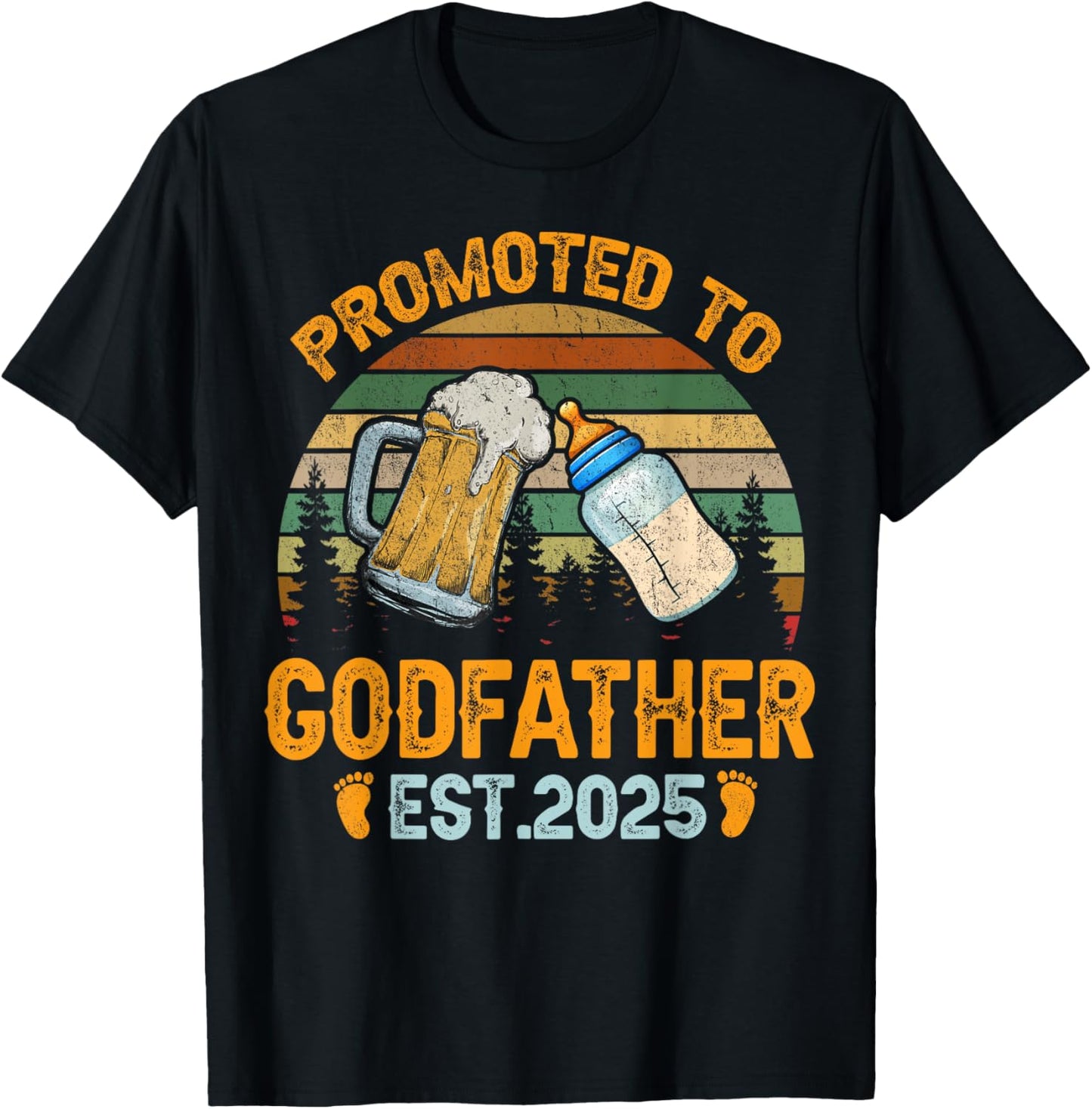 Promoted to Godfather 2025 Funny Shirt for new Godfather T-Shirt