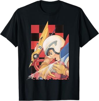 Manga Speed Racer Red Checkered T-Shirt