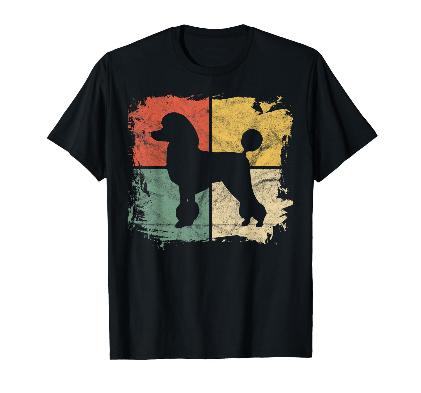 Square Retro Poodle Owner Gift Dog Poodle Dad Mom T-Shirt for Men Women Girls Kids