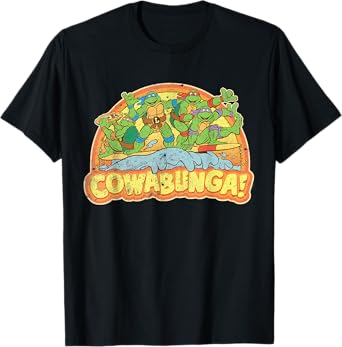Teenage Mutant Ninja Turtles Gang Retro Cowabunga T-Shirt