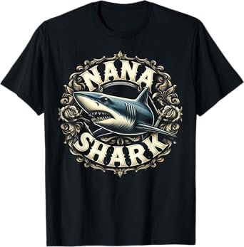 Nana Shark Funny Shark Grandmother tee for Women Girls T-Shirt