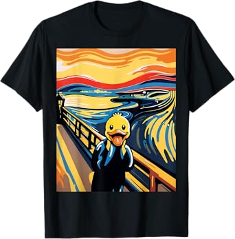 Funny Rubber Duck The Scream Ducky Lovers Men Women Kids T-Shirt