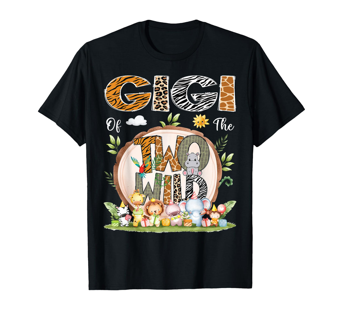 Gigi Of The Two Wild Animal Safari 2Nd Birthday Party T-Shirt