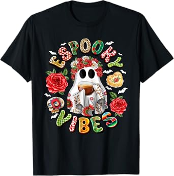 Espooky Vibes Mexican Ghost Day Of The Dead Dia De Muertos T-Shirt