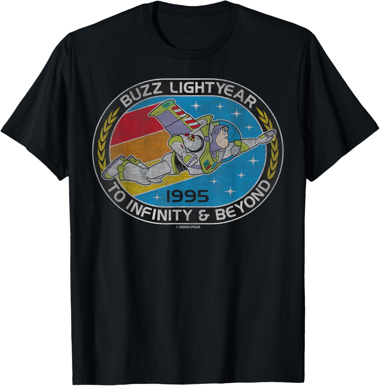 Disney Pixar Toy Story Buzz Lightyear To Infinity Badge T-Shirt
