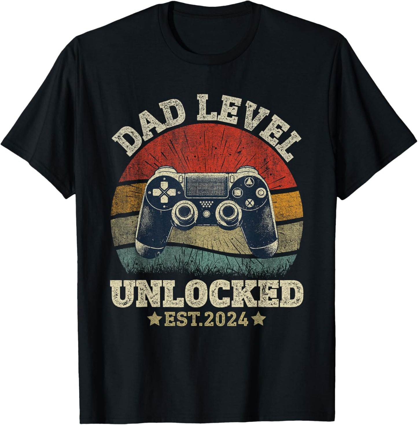 Dad Level Unlocked Est.2024 New Daddy I Leveled Up To Dad T-Shirt