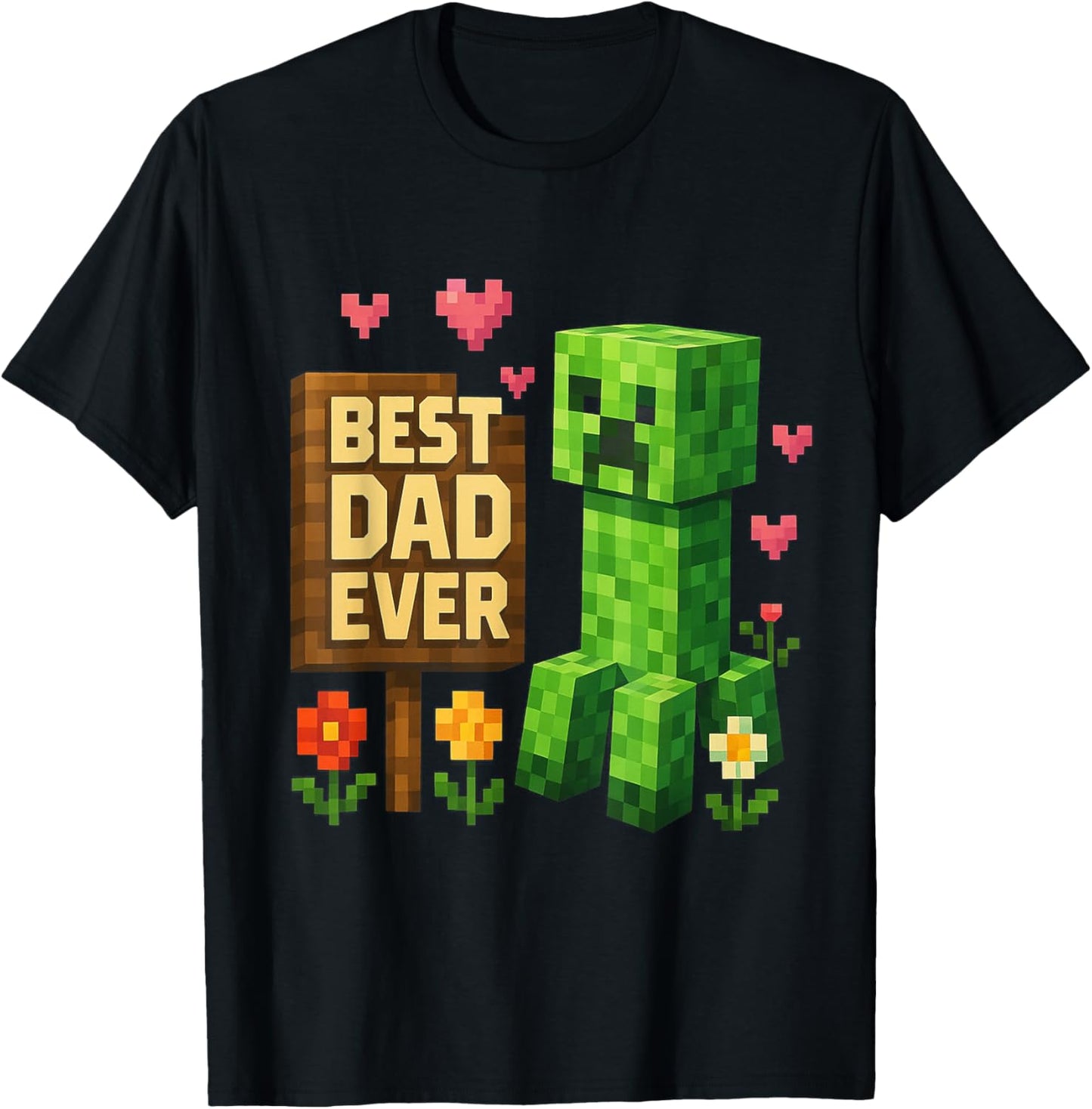 Boy Dad Best Dad Ever Father's Day Video Game Pixel T-Shirt