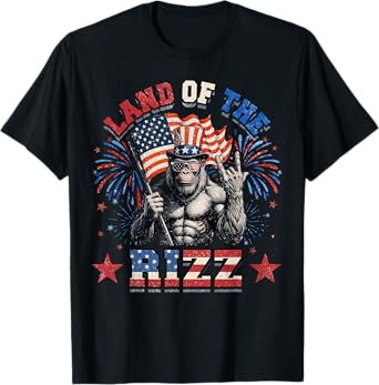 Land Of The Rizz 4th Of July T-Shirt