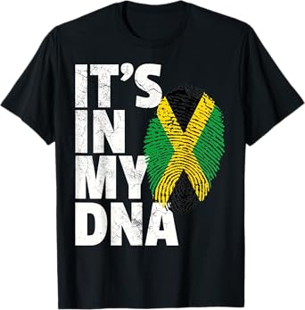 Jamaica Flag T Shirt Jamaican Pride DNA Men Women Kids T-Shirt