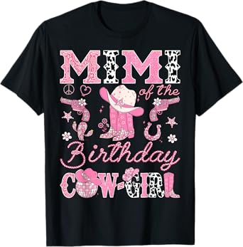 Mimi Of The Birthday Cow-Girl Pink Rodeo Western T-Shirt