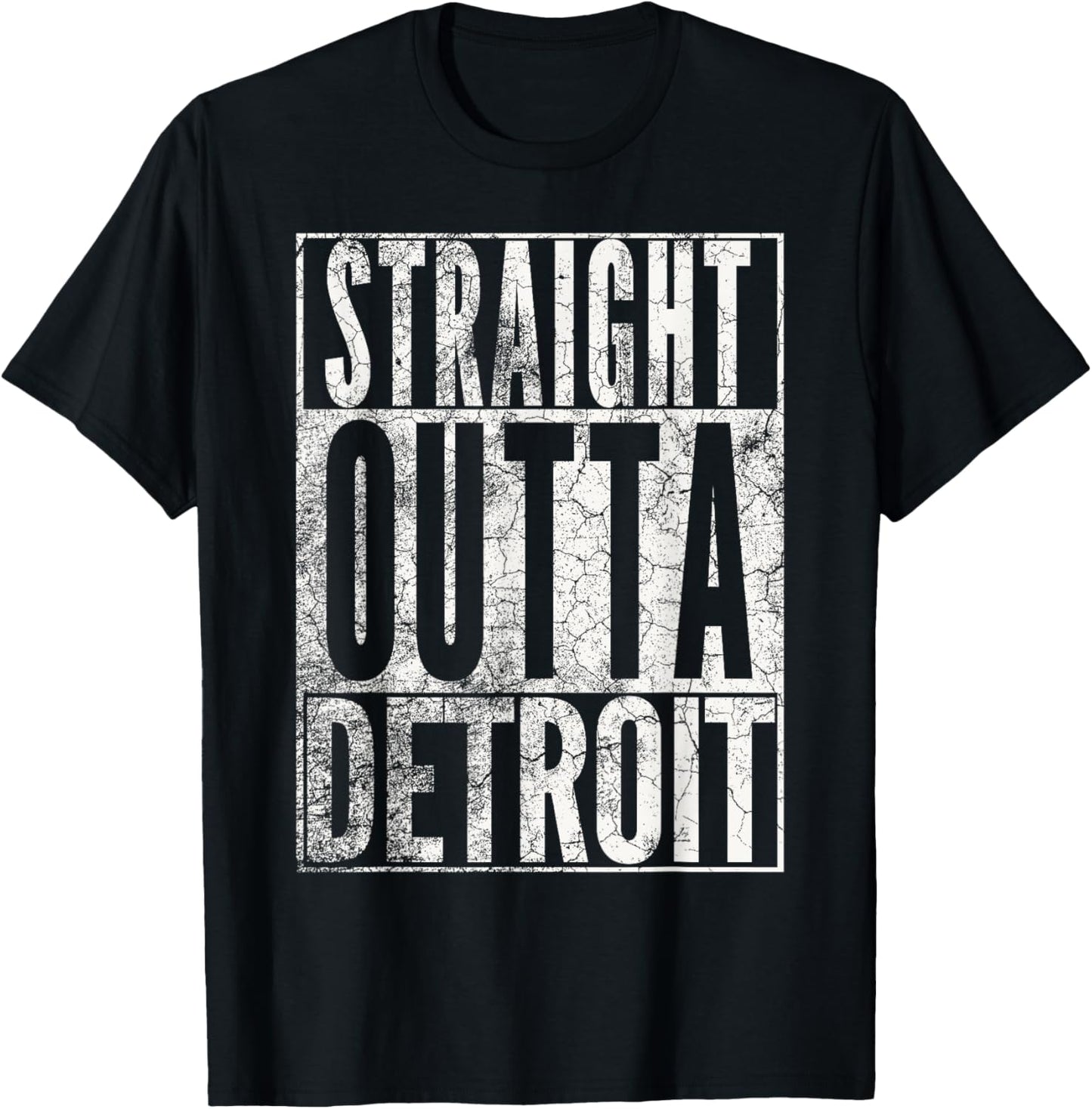 STRAIGHT OUTTA DETROIT Michigan Vintage Gift T-Shirt