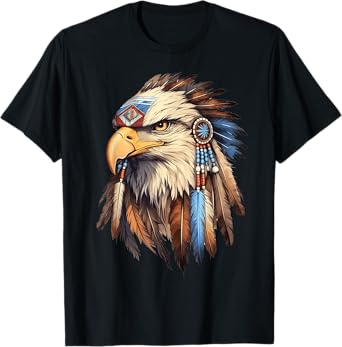 Native American Tribal Dream-Catcher Eagle Tribal Animal Art T-Shirt