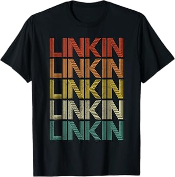 Love Heart Linkin Tee Grunge Vintage Style Black Linkin Meme T-Shirt
