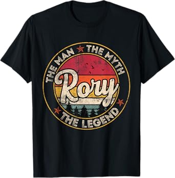 Rory The Man The Myth The Legend Personalized Name T-Shirt