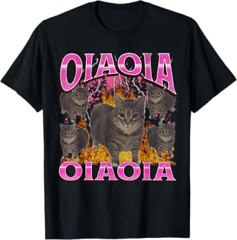 Funny Oiia Oiia Cat Meme Bootleg Graphic Men Women T-Shirt