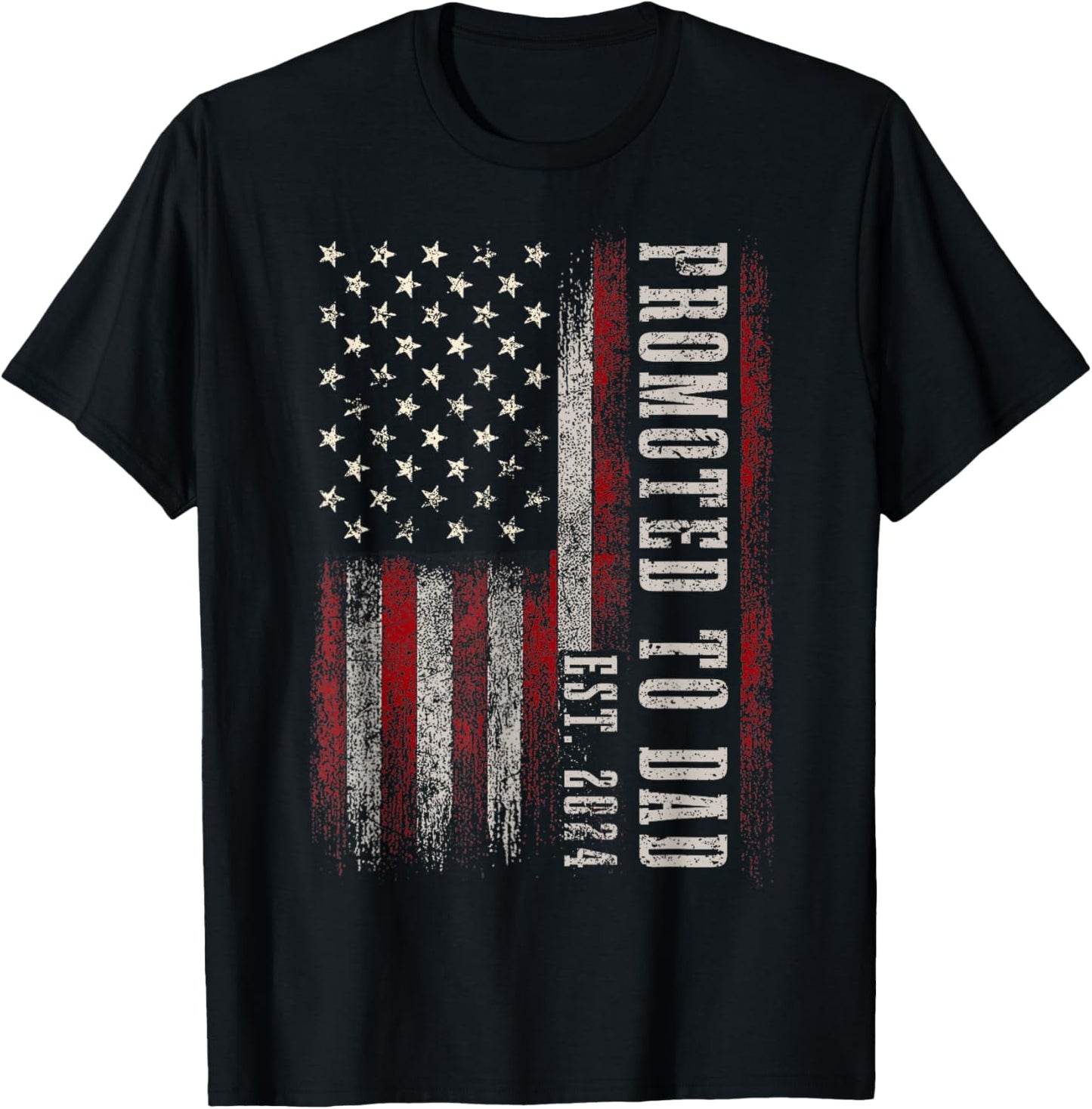 Promoted To Dad Est 2024 New Daddy Expect Baby Father's Day T-Shirt