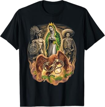 Our Lady Of Guadalupe Emiliano Zapata Mexican Hero T-Shirt