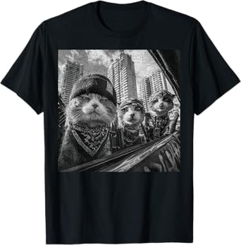 Gangster Cats Street Funny T-Shirt