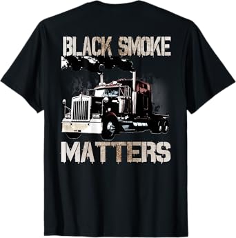 Trucker Tractor Trailer 18 Wheeler Design On Back T-Shirt