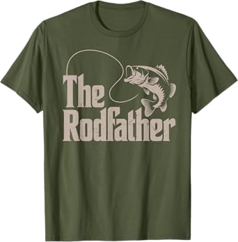 Father Day The Rodfather Bass Dad Fishing Gift from Daughter T-Shirt