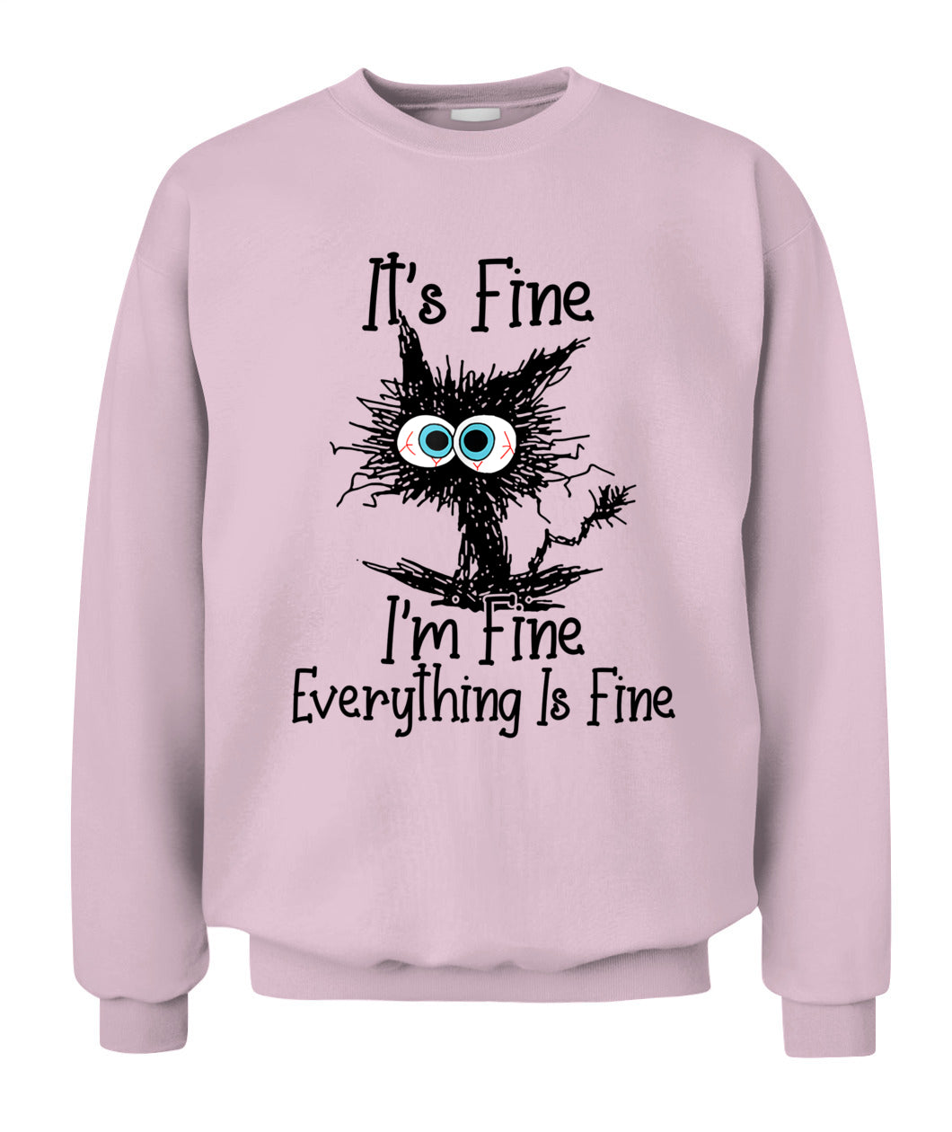 Funny Cat Lover It's Fine I'm Fine Everything Is Fine T-Shirt
