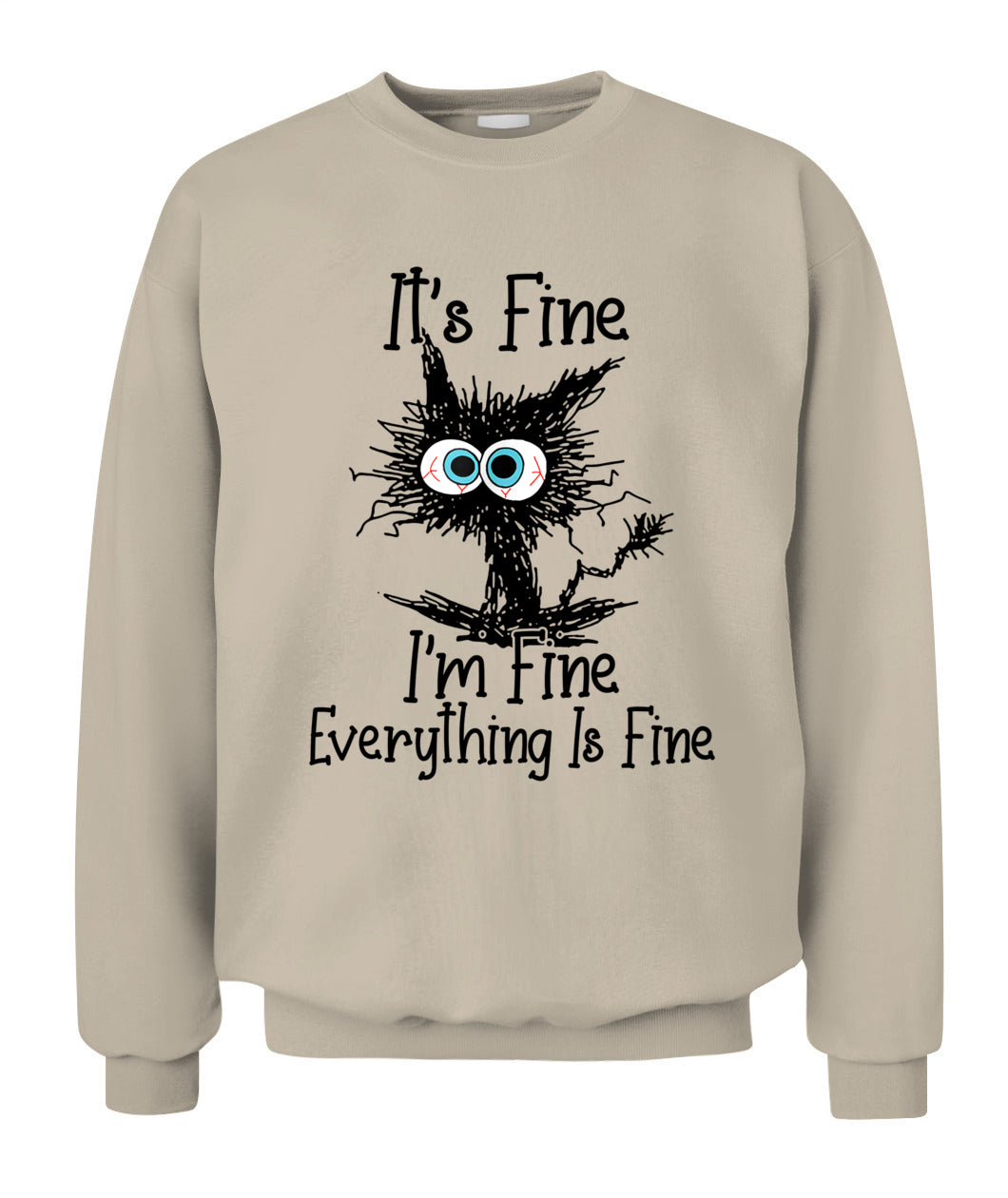 Funny Cat Lover It's Fine I'm Fine Everything Is Fine T-Shirt