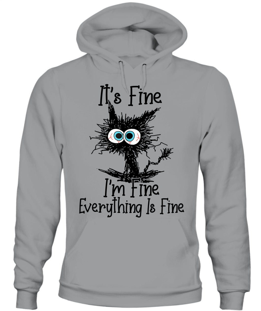 Funny Cat Lover It's Fine I'm Fine Everything Is Fine T-Shirt