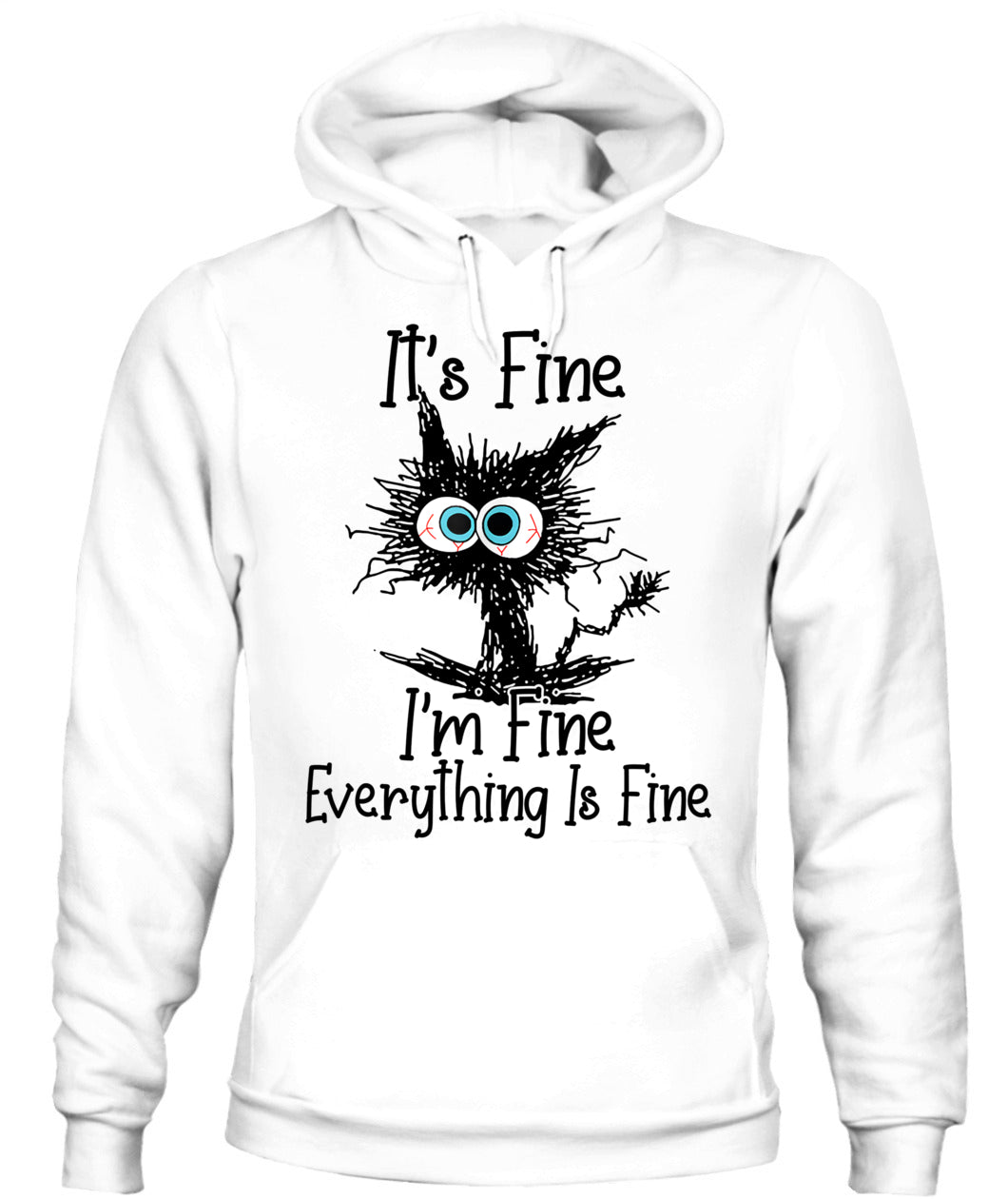 Funny Cat Lover It's Fine I'm Fine Everything Is Fine T-Shirt