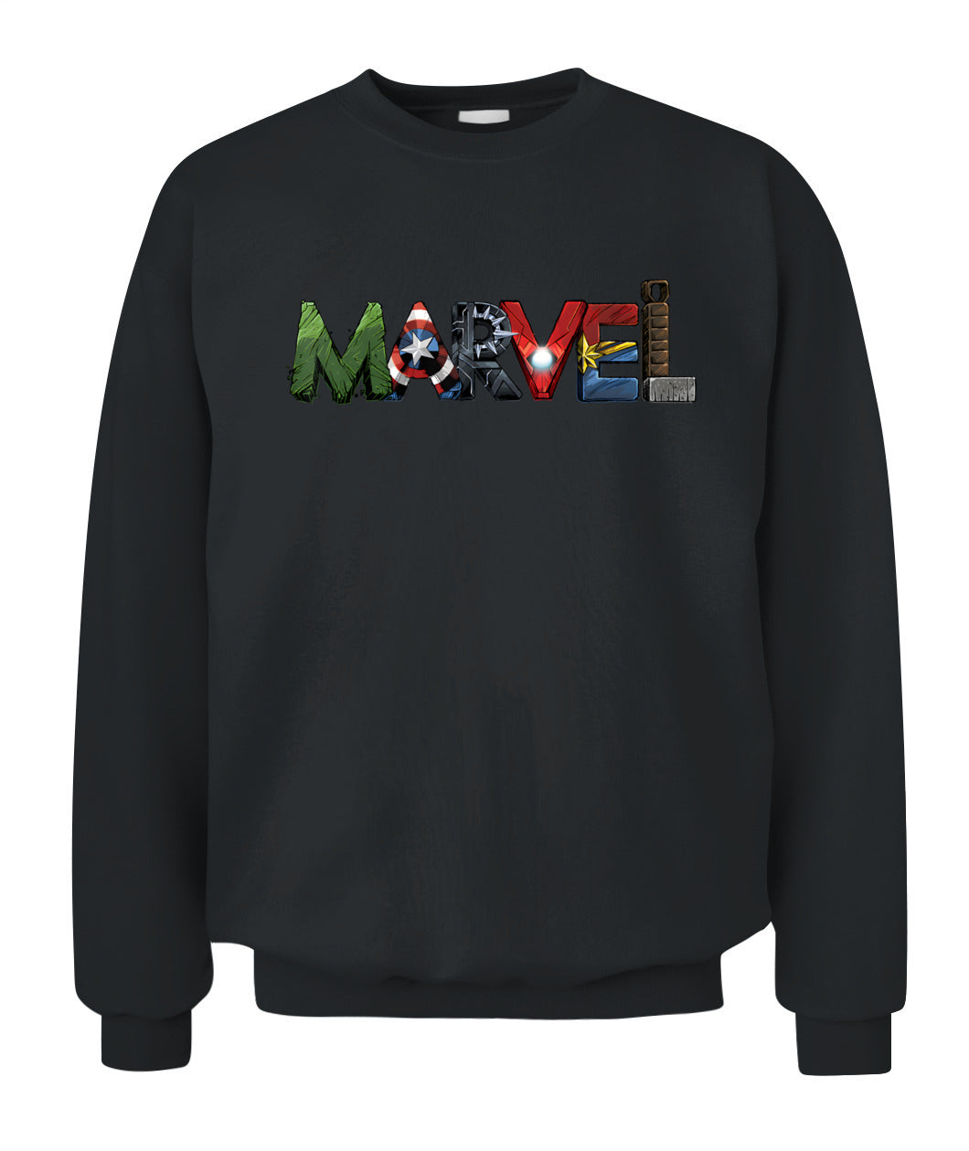 Marvel Avengers Character Text Portrait T-Shirt