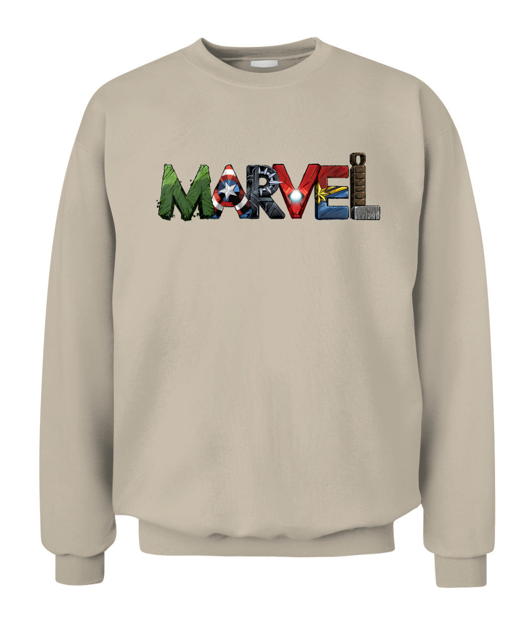 Marvel Avengers Character Text Portrait T-Shirt