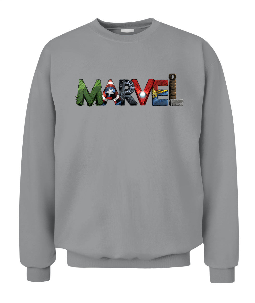 Marvel Avengers Character Text Portrait T-Shirt