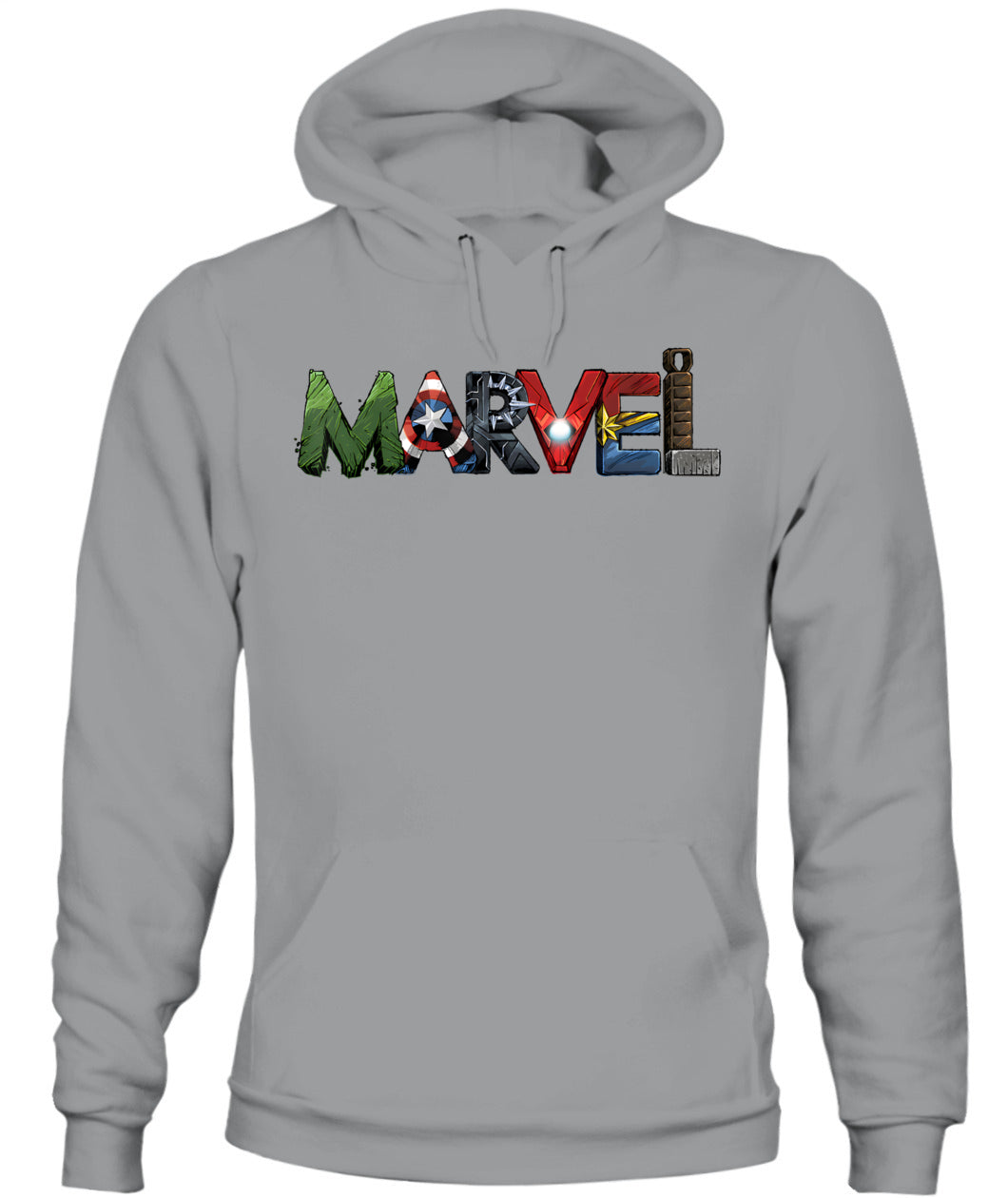Marvel Avengers Character Text Portrait T-Shirt