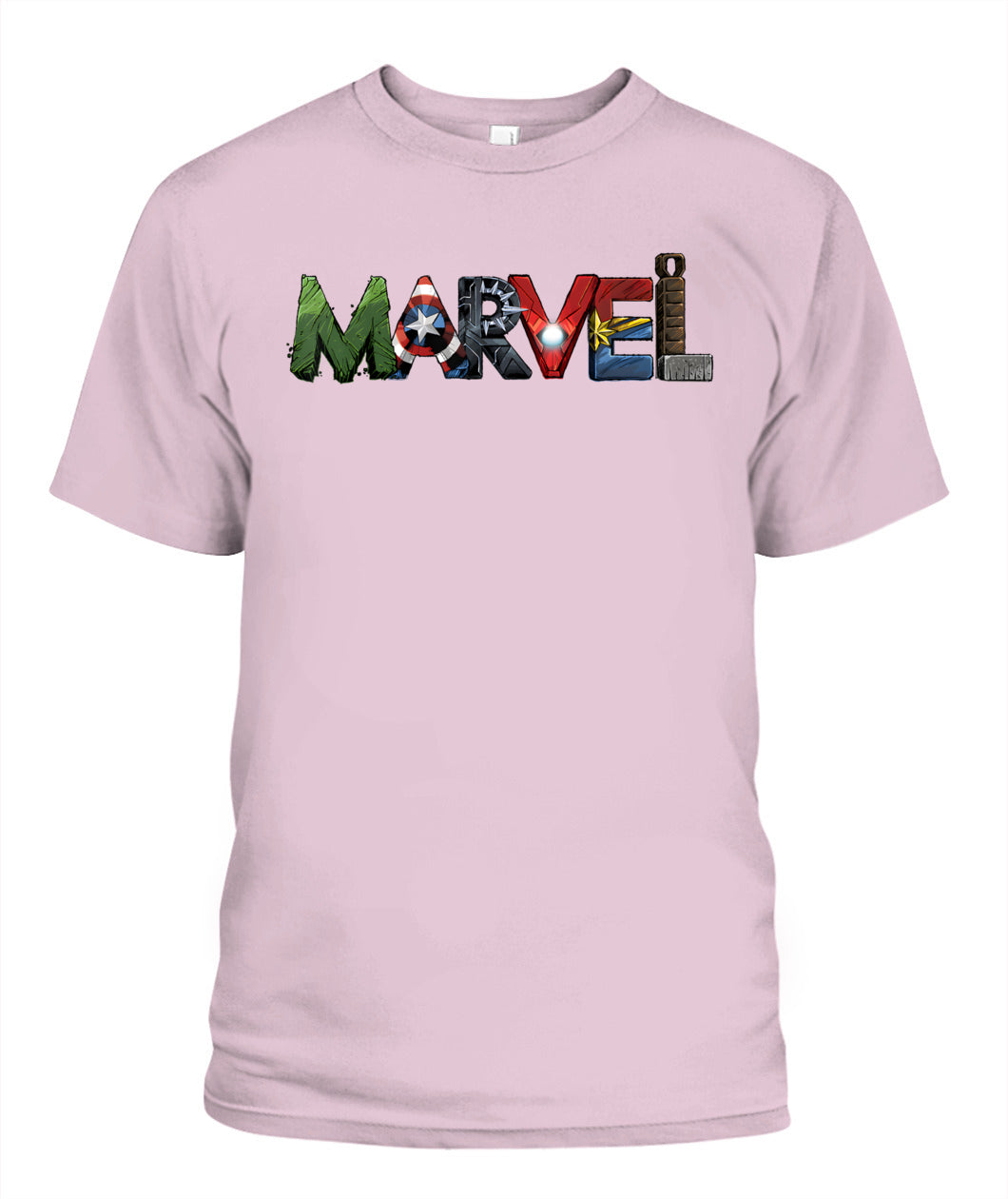 Marvel Avengers Character Text Portrait T-Shirt