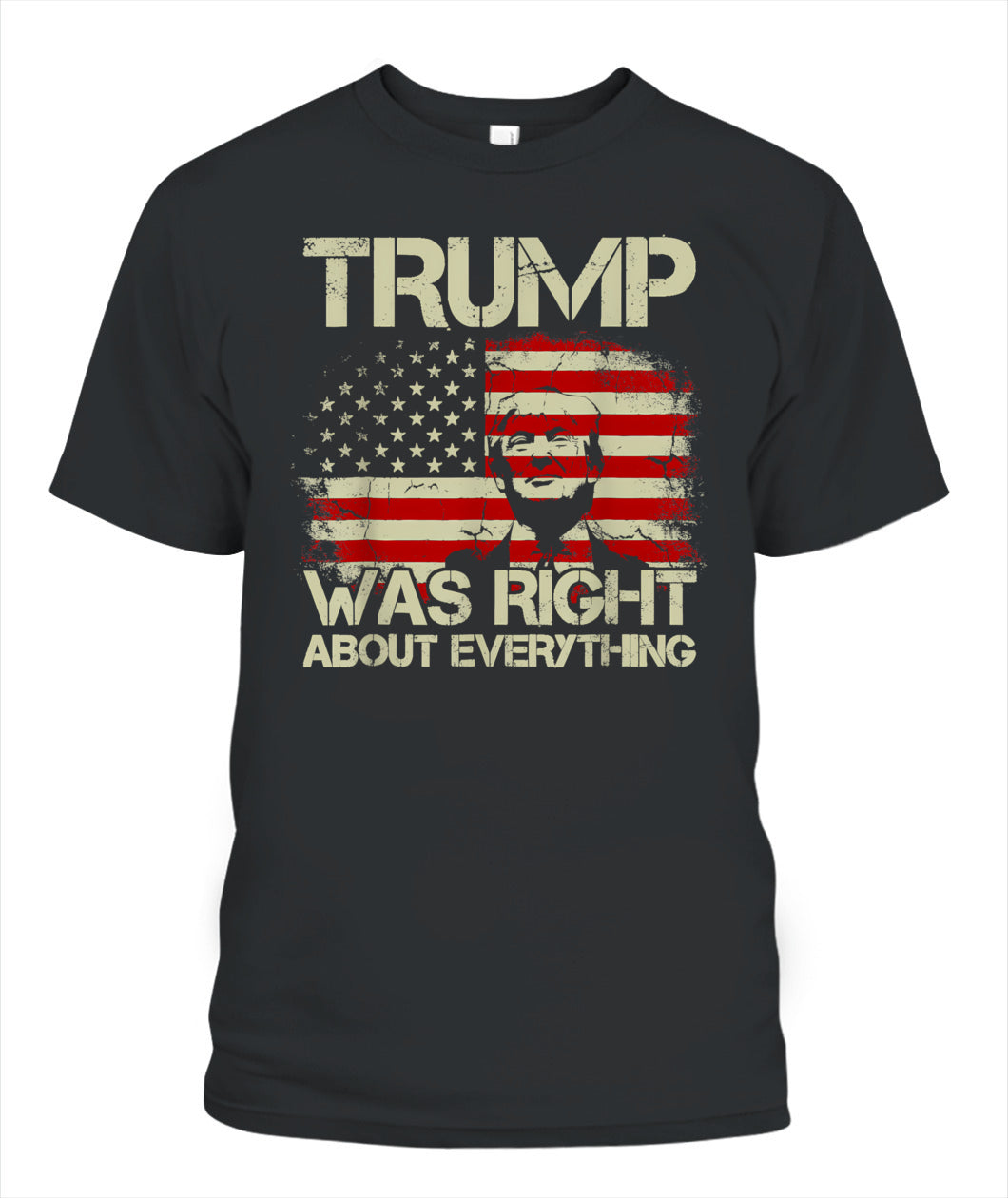Trump Was Right about Everything American Flag T-Shirt