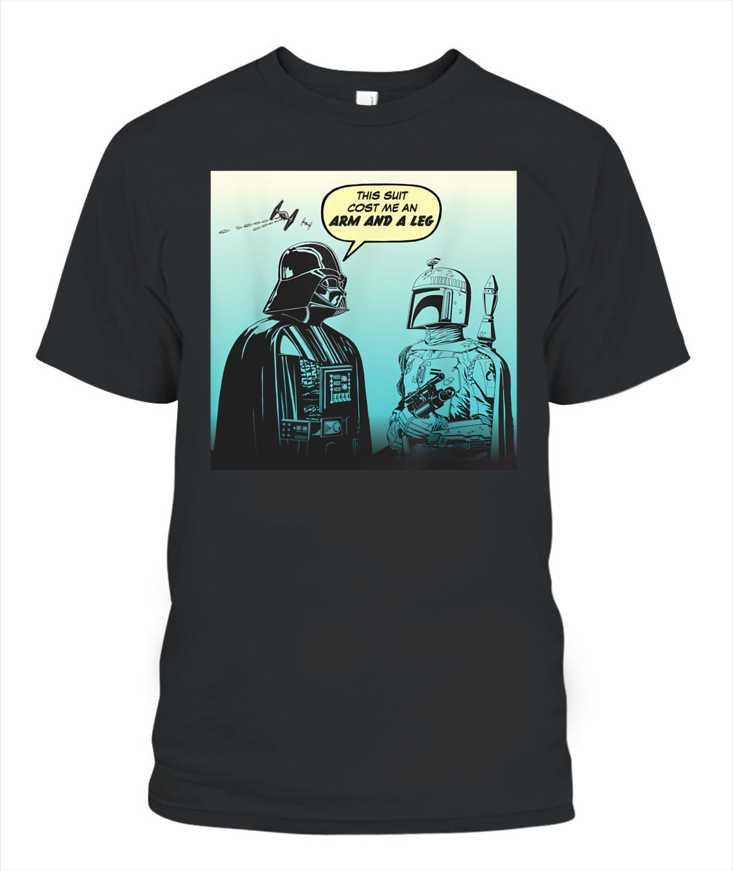 Star Wars Funny Darth Vader and Boba Fett Comic T-Shirt