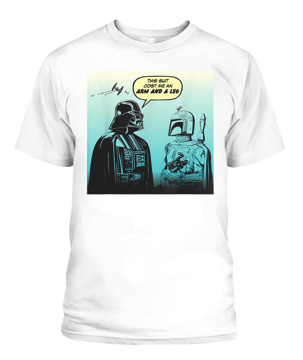 Star Wars Funny Darth Vader and Boba Fett Comic T-Shirt