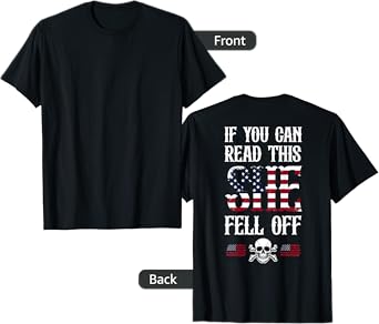 If You Can Read This She Fell Off Biker Motorcycle for Men T-Shirt