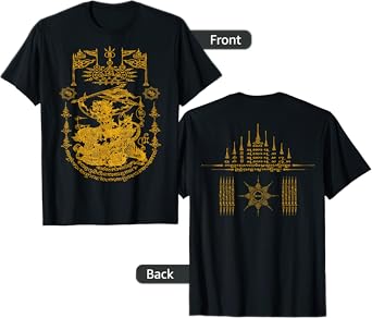 Sawadee Thai Traditional Sak Yant Thai Twin Tigers Muay Thai T-Shirt