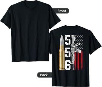 Ar-15 American Flag - Ar15 Rifle Sling Gift Gun Owner BACK Women Men T-Shirt
