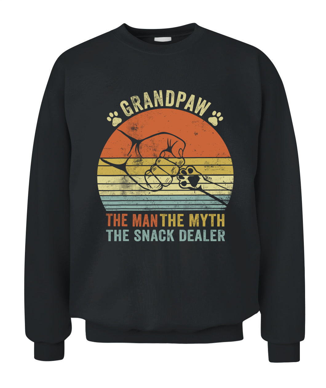 Grandpaw The Myth The Snack Dealer Fathers Day Dog Grandpa T-Shirt