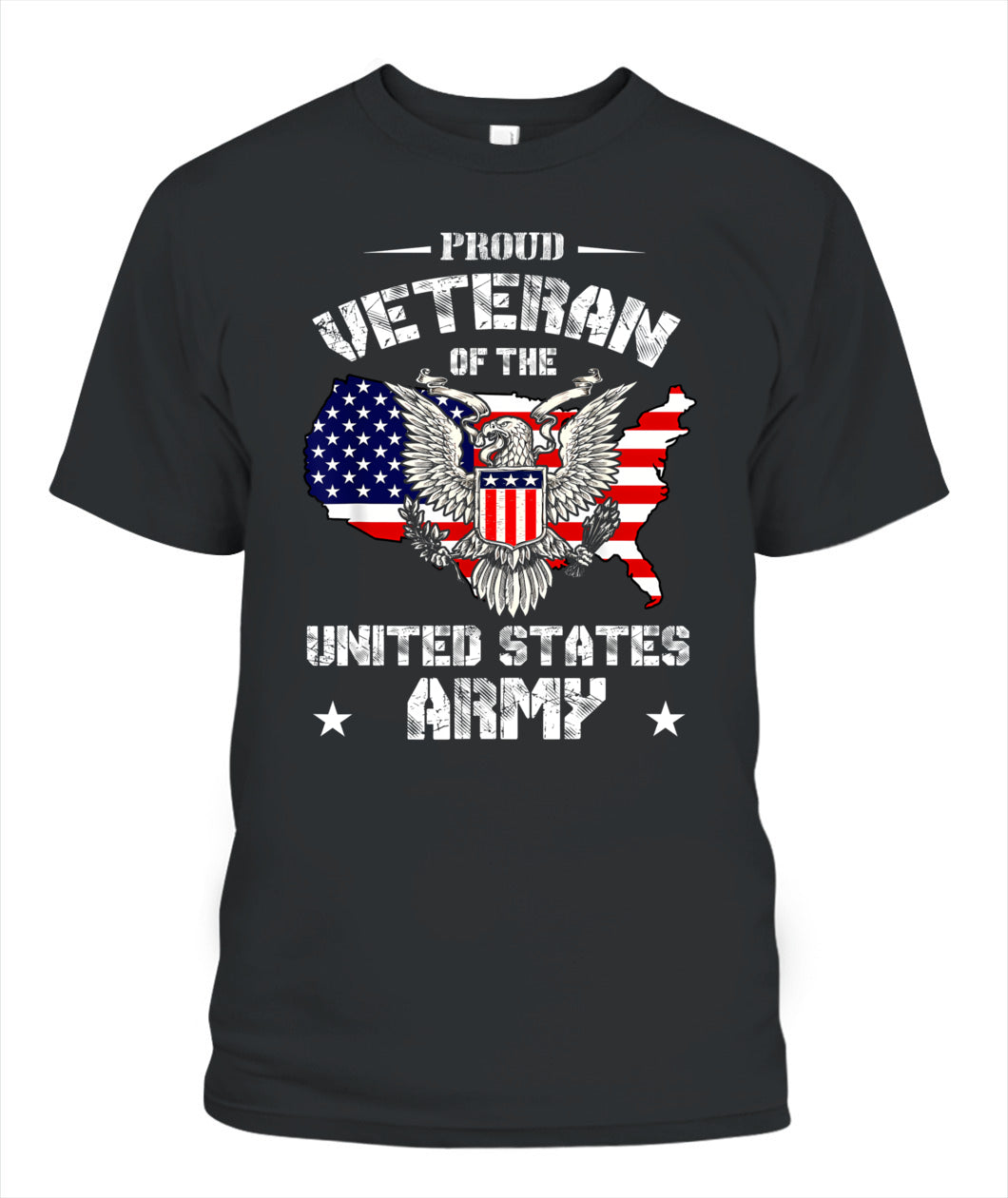 Proud Veteran of the US Army - USA Flag Soldier Veteran T-Shirt