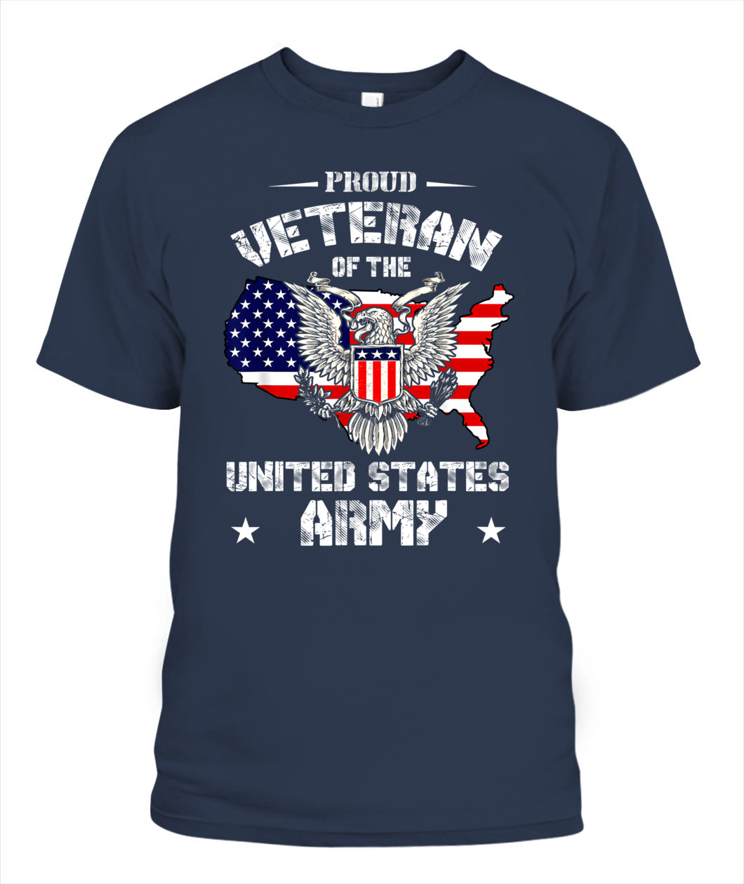 Proud Veteran of the US Army - USA Flag Soldier Veteran T-Shirt