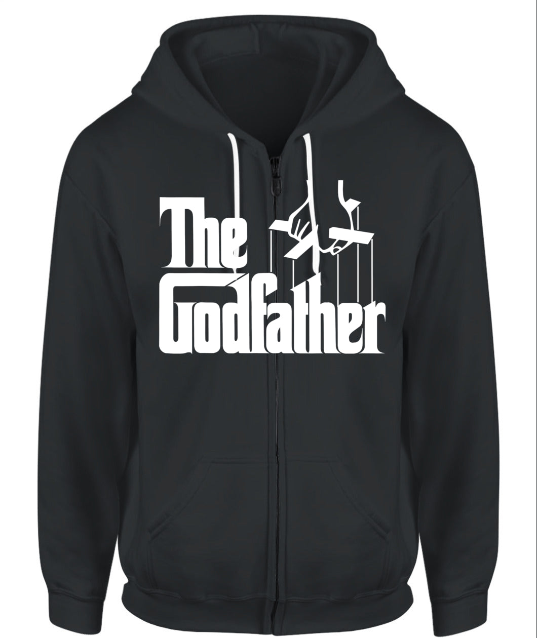 The Godfather Original White Title Logo Zip Hoodie