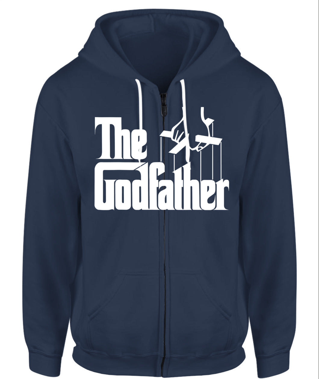 The Godfather Original White Title Logo Zip Hoodie