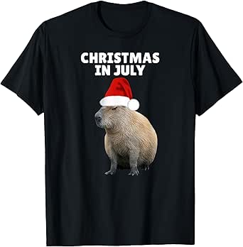 Christmas in July Capybara Ok I Pull Up T-Shirt