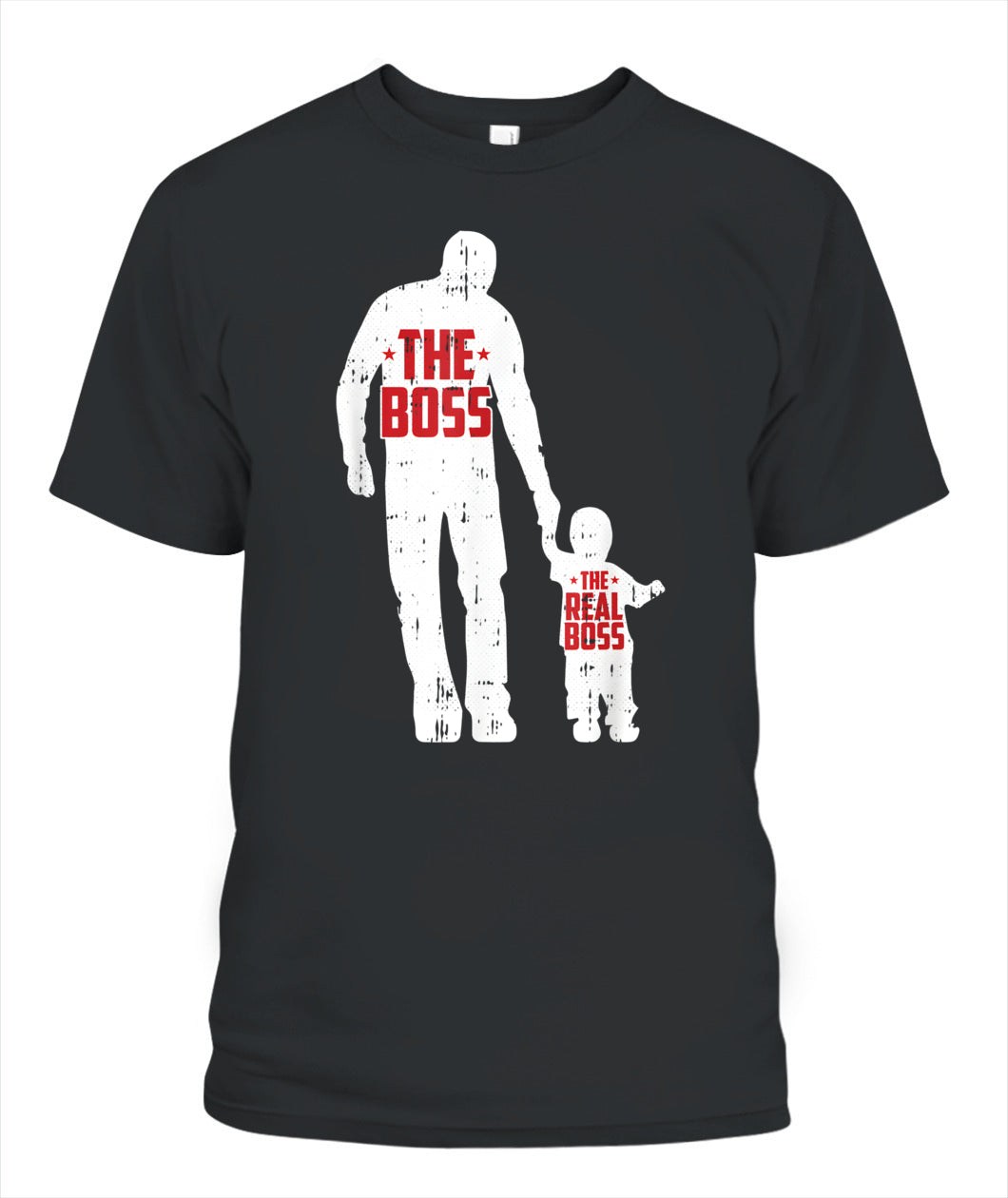 The Boss The Real Boss Fathers Day Dad Son Daughter Matching T-Shirt